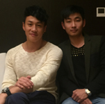 何潤東與經紀人李志合影